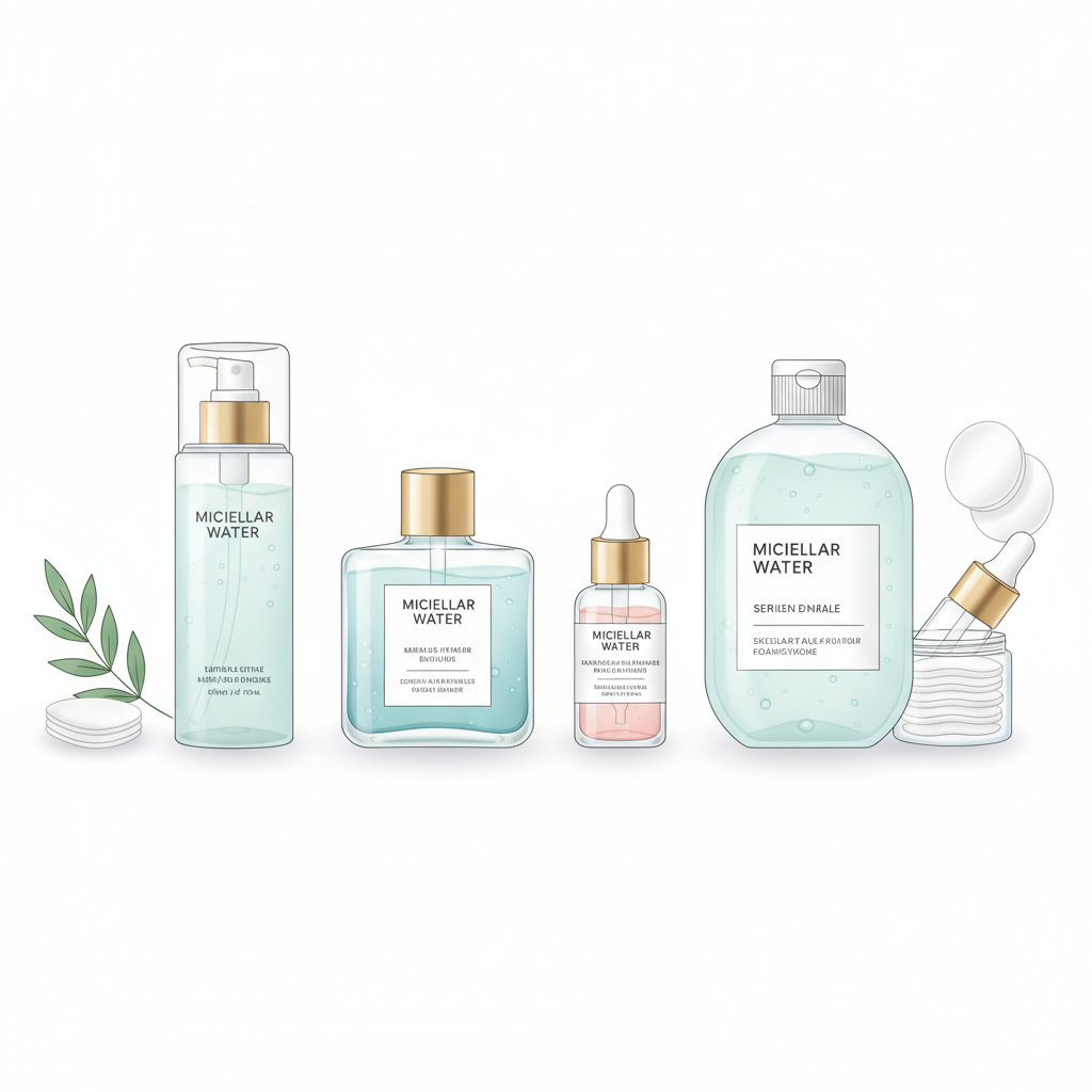 Here is an illustration for your blog about micellar water products! 